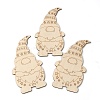 Christmas Theme Undyed Natural Wood Big Pendants LS-X-WOOD-B001-10C-1