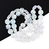 Electroplate Transparent Glass Beads Strands EGLA-N055-01J-2