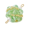 Glass Beaded Round Sphere Links PALLOY-MZ00874-02-4