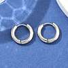 Tarnish Resistant 304 Stainless Steel Huggie Hoop Earrings X-EJEW-F111-16mm-P-4