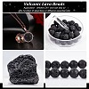 Synthetic Lava Rock Beads Strands G-S277-10mm-01-5