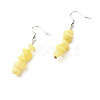 Natural & Synthetic Mixed Stone Chip Beads Dangle Earrings EJEW-JE04649-2