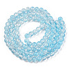 Transparent Crackle Baking Paint Glass Beads Strands DGLA-T003-01B-06-2