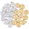 24Pcs 2 Colors 304 Stainless Steel Pendants STAS-HS0001-90A-1