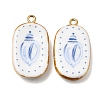 Fruit & Floral & Animals Printed Handmade Porcelain Pendants STAS-Z207-01G-M-2