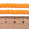 Opaque Frosted Glass Beads Strands GLAA-N072-01A-B04-4