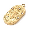 304 Stainless Steel Pendants STAS-F349-03G-04-2