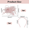 Polyester & Fether Hair Accessories AJEW-WH0031-31B-2