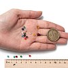 10 Colors Electroplate Glass Beads EGLA-JP0002-01B-4mm-7