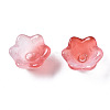 Transparent Two Tone Spray Painted Glass Beads GLAA-Q089-002B-006-3