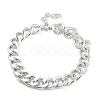 Chunky Aluminum Curb Chain Necklaces for Women LS-NJEW-K261-01C-P-2