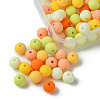 70Pcs Rubberized Style Acrylic Beads MACR-FS0001-71D-3
