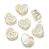 UV Plating Rainbow Iridescent Acrylic Enamel Beads OACR-G012-12B-1