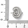 Brass Micro Pave Cubic Zirconia Letter Links KK-I717-04G-P-3