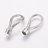 Tarnish Resistant 304 Stainless Steel Magnetic Clasps with Glue-in Ends STAS-L189-097P-4