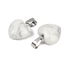 Natural Howlite Pendants G-I311-A31-2