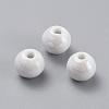 Glazed Porcelain Beads PORC-D001-14mm-04-1