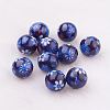 Spray Painted Resin Beads GLAA-F049-A10-1