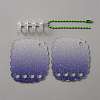 Gradient Glitter Plastic Loose Leaf DIY Disc Keychain ZXFQ-WH0001-06B-1
