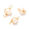 Natural Cultured Freshwater Pearl Beads Links Connectors PALLOY-JF00944-2