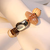 Exaggerated Glass & Wood & Resin & CCB Plastic Beaded Stretch Bracelets for Women WG71D73-01-3