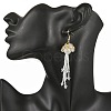 304 Stainless Steel Glass Seed Beads Jellyfish Dangle Earrings EJEW-MZ00553-03-2