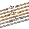 304 Stainless Steel Rope Chain Necklaces NJEW-M124-09-1
