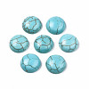 Craft Findings Dyed Synthetic Turquoise Gemstone Flat Back Dome Cabochons TURQ-S266-10mm-01-1