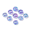Transparent Spray Painted Glass Beads X-GLAA-N035-04A-2