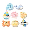 Ocean Series Opaque Resin Cabochons CRES-D327-01-1