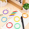 80Pcs 8 Colors Plastic Loose Leaf Book Binder Hinged Rings FIND-SP0004-81-4