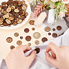 200Pcs 4 Style 2-Hole Flat Round Coconut Buttons BUTT-AR0001-03-3