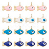 40Pcs Alloy Enamel Charms ENAM-PJ0001-15-1