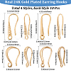 40Pcs 4 Styles Brass Earring Hooks KK-BBC0024-39-2