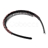 Plastic Rhinestone Hair Bands OHAR-B007-04C-4