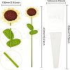Cotton Knitting Artificial Flower AJEW-WH0013-50-3