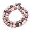 Natural Pink Zebra Jasper Beads Strands X-G-P231-01-8mm-6