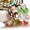Faceted Teardrop Glass Beads Strands GS053-AB-2