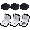 Plastic Cover with Velvet Brooch Packing Boxes VBOX-WH0012-04B-1