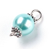 Pearlized Glass Pearl Links connectors X-PALLOY-JF00348-2