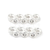 Rack Plating Brass Pave Clear Cubic Zirconia Spacer Bars KK-B088-11C-S-1
