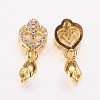Long-Lasting Plated Brass Micro Pave Cubic Zirconia Ice Pick Pinch Bails ZIRC-F069-21G-2
