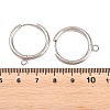 316 Stainless Steel Huggie Hoop Earring Findings EJEW-B158-01F-P-3