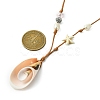 Shell Pendant Necklaces NJEW-TA00179-02-4
