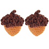 Crochet Woolen Yarn Acorns Pendant Decorations HJEW-WH0007-15-1