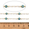 Handmade Brass Glass Beaded Chains GL-CBA1C06-09G-3