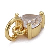 Brass Micro Pave Cubic Zirconia Charms KK-P192-08-4