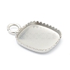 Non-Tarnish 304 Stainless Steel Pendant Cabochon Settings X-STAS-H143-29P-4
