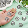 40Pcs Tibetan Style Hollow Alloy Pendants TIBEP-FH0001-29AS-3