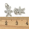Rack Plating Brass Micro Pave Cubic Zirconia Pendants KK-K386-02K-P-3
